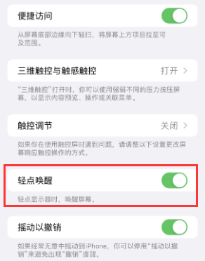 龙子湖苹果授权维修站分享iPhone轻点无法唤醒怎么办 