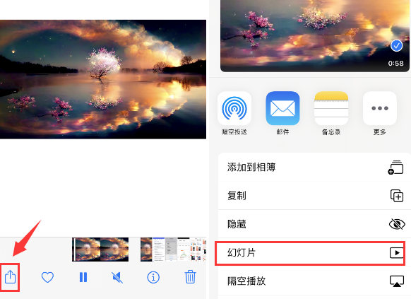 龙子湖苹果14维修店分享iPhone14相册视频如何循环播放 