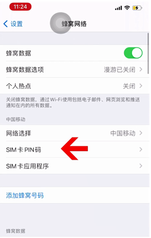 龙子湖苹果14维修网分享如何给iPhone14的SIM卡设置密码 