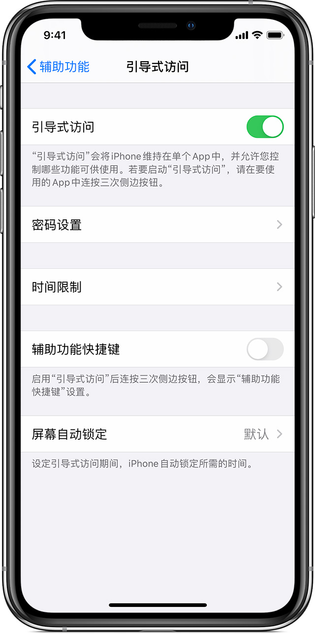 龙子湖苹果手机维修分享如何在 iPhone 上退出引导式访问 