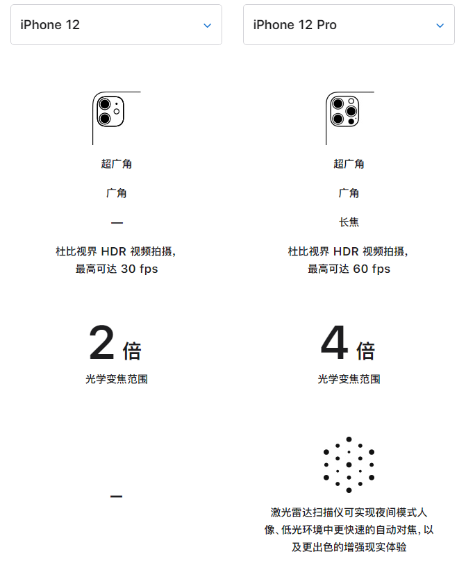 龙子湖苹果手机维修分享苹果 iPhone 12 与 iPhone 12 Pro 选哪款 